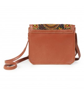 Unique leather embroidered crossbody bag