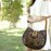Mocha bird pattern Miao embroidery crossbody bag