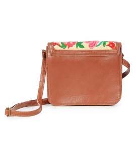 floral embroidered crossbody bag