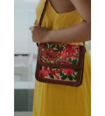 floral embroidered crossbody bag