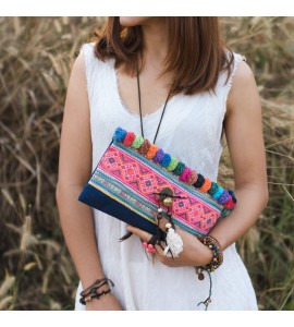 Women's Miao Pom Pom Crossbody Bag