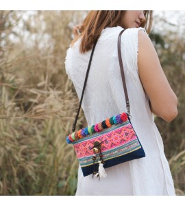 Women's Miao Pom Pom Crossbody Bag