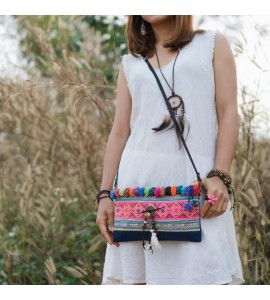 Women's Miao Pom Pom Crossbody Bag