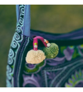 Blue Bird Miao Embroidery Crossbody Bag