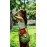 Green bird embroidered crossbody bag