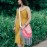 Pink Bohemian Leather Tassel Crossbody Bag