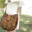 Yellow bird pattern Miao crossbody bag