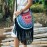 Scalloped Crossbody Bag with Black Tassels